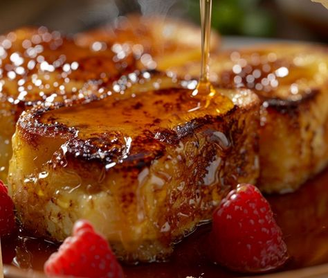 Overnight Crème Brûlée French Toast – Chloe foods Cream Brulee French Toast, Creme Brulee French Toast Casserole, Crème Brûlée French Toast, Brulee French Toast, Creme Brulee French Toast, Cream Brulee, French Toast Casserole Overnight, Overnight French Toast, Food Park