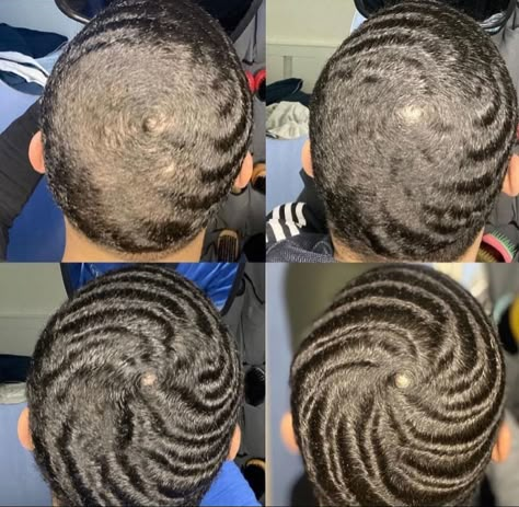 540 Waves, Wave Haircut Men Black, 720 Waves Men, 360 Waves Men Taper, Black Man Waves Haircut, Fade Haircut With Beard, 360 Waves Hair, Waves Hairstyle Men, Waves Haircut