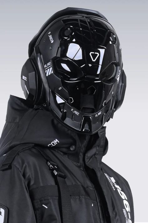 Techwear Helmet, Futuristic Helmets, Futuristic Mask, Sci Fi Outfit, Sci-fi Helmet, Cyberpunk Helmet, Sci Fi Armor, Sci Fi Clothing, Futuristic Helmet