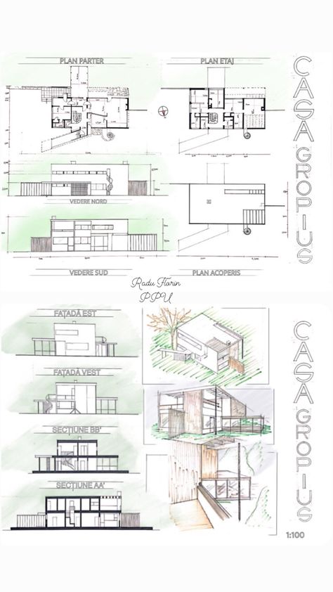 Gropius House Plan, Walter Gropius Architecture, Gropius House, Tugendhat House, Gallery Architecture, Literature Study, Galleries Architecture, Eames House, Bauhaus Inspired