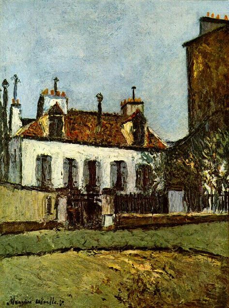 House In The Suburbs, Suzanne Valadon, Maurice Utrillo, Amedeo Modigliani, Marc Chagall, The Suburbs, Post Impressionism, Post Impressionists, Street Scenes