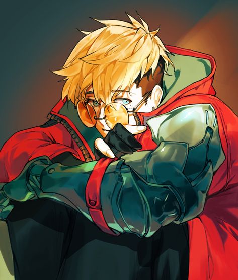 Vash The Stampede Fanart, Vash Fanart, Vash The Stampede, Trigun Stampede, Forest Elf, 3 Movie, Anime Nerd, Fire Emblem, Anime Comics