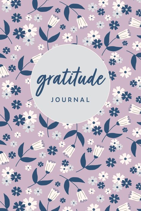 Gratitude Journal for Daily Practice - Space And Quiet Gratitude Journal Cover Design, Gratitude Journal Cover, Journal Cover Page, Gratitude Journal Printable, Goodnotes Template, Front Page Design, Feel Happier, Page Decoration, Notebook Ideas