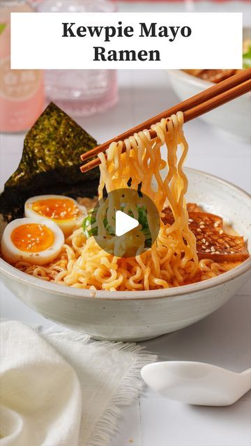 Megan Pham | Takes Two Eggs on Instagram: "Craving ramen? Then you NEED this ramen hack! 🤤

Kewpie Mayo Ramen is my go to ramen when I want something spicy, creamy, and easy to make! The combination of spicy seasoning and tangy kewpie mayo create a delicious broth that’s absolutely addicting.

And the best part is I can grab everything I need from @worldmarket. Whether you’re craving something spicy or sweet, their Asian Market spring collection has something for everyone! Plus they have the cutest decor to make your meal a complete experience. 😋#sponsored 

📝 Ingredients — One Serving
* 1 packet Shin Ramen
* 2 cloves garlic, minced
* 1 egg yolk
* 1 tablespoon Kewpie Mayonnaise
* 2 cups water
* 2 oyster mushrooms
* 1/4 cup Japanese bbq sauce
* 1 soft boiled egg (optional)
* 1 tablespoon Kewpie Mayo Ramen, Mayo Ramen, Japanese Bbq Sauce, Shin Ramen, Ramen Hacks, Japanese Bbq, Kewpie Mayo, Kewpie Mayonnaise, Soft Boiled Egg