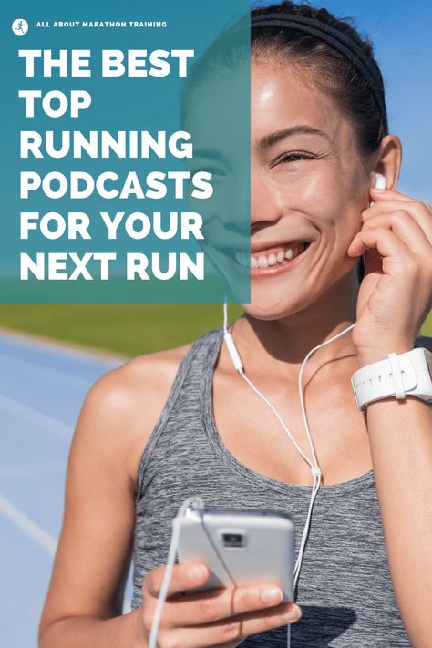 Listening to a podcast can be so enjoyable while running! Here is a list of the best running podcasts to listen to on your next run! All About Marathon Training // Long Runs // Short Runs // Running Podcasts // Running Gear Running Podcasts, Marathon Nutrition, Running Books, Half Marathon Training Plan, Running Injuries, Beginner Runner, Nyc Marathon, Running Program, Marathon Training Plan