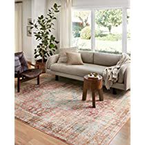 Check this out at Amazon Green And Pink Rug, Types Of Design Styles, Classic Color Palette, Aqua Area Rug, Artisan Rugs, Loloi Rugs, Living Room Shop, Geometric Area Rug, Persian Area Rugs