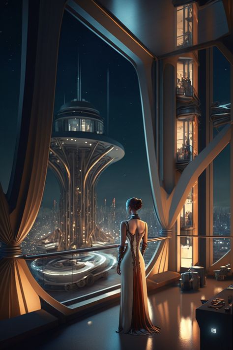 Sci Fi Concept Art Landscape, Sci Fi Inspiration, Future Aesthetic Sci Fi, Futuristic Kingdom, Sci Fi Aesthetic Fashion, Sci Fi City Concept Art, Futuristic Castle, Science Fiction Aesthetic, Futuristic Royalty