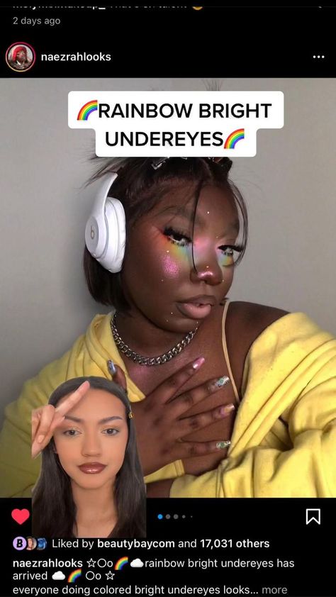 Crazy Eye Makeup, 2022 Makeup, Pride Makeup, Rainbow Makeup, Cool Makeup Looks, Under Eyes, Dope Makeup, Rainbow Bright, Cute Makeup Looks