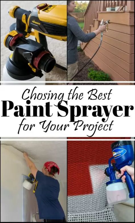 Paint Sprayers are one of the best tools for DIYers and homeowners! From painting cabinets to staining fences in a flash, this is the ultimate guide to which model is the best paint sprayer for you! #paintsprayer #paintgun #bestpaintsprayer Paint Sprayer Reviews, Hvlp Paint Sprayer, Best Paint Sprayer, Paint Sprayers, Fence Stain, Using A Paint Sprayer, Best Paint, Diy Sprays, Paint Sprayer