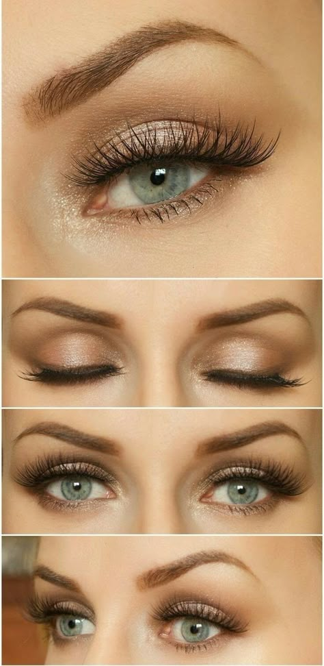 Doe Eyes Make Up, Wedding Makeup Blue, Simple Makeup Natural, Chignon Bun, 80s Makeup, Best Wedding Makeup, Bridal Eye Makeup, Wedding Makeup Tips, Linda Hallberg