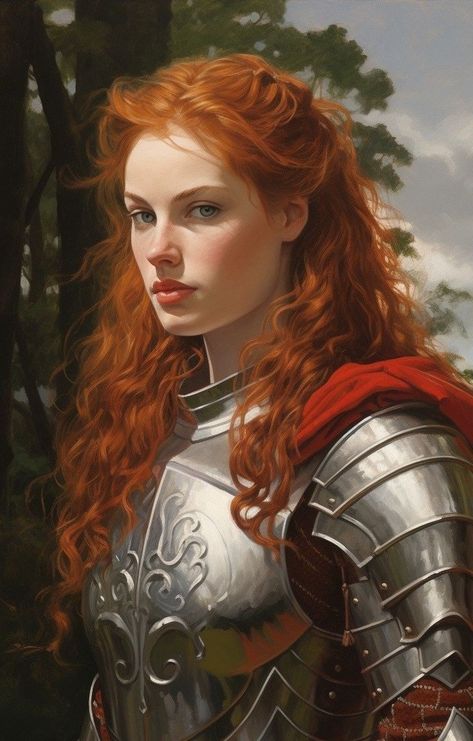 Woman Knight Art, Female Knight Art Character Design, Female Knight Art, Knight Female, Female Armor, Female Knight, Digital Portrait Art, Knight Art, Fantasy Paintings