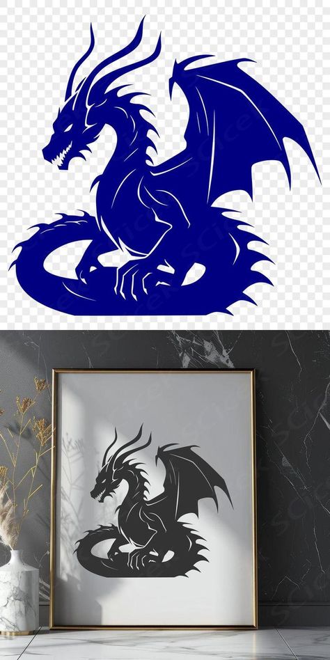 Dragon Svg Free, Dragon Printable, Dragon Svg, Mythological Animals, Copperplate Calligraphy, Mythical Creature, Animal Silhouette, Dragon Drawing, Printable Artwork