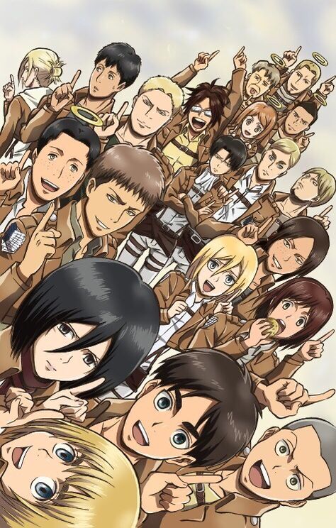 Attack on Titan group photo! Accel World, Corpse Party, Hxh Characters, Titans Anime, Anime Wallpapers, Eren Jaeger, Noragami, Levi Ackerman, I Love Anime