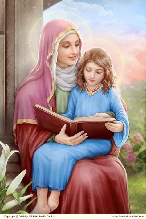 Mother Mary Images Beautiful Wallpaper, Nativity Of Mary, Saint Joachim, Holly Pictures, Blessed Mother Statue, Sant Anna, Saint Anne, Virgin Mary Art, Mother Mary Images