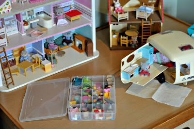 Micro-managing (Literally): Organizing Our Calico Critters - Suburble Painting Rooms, Girls Room Organization, I Am Good, Playroom Organization, Kids Room Organization, Calico Critters, Rainbow Theme, Just Wait