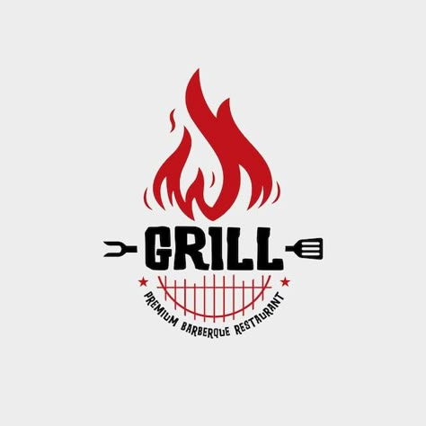 Barbecue Restaurant Logo, Bbq Logos Design, Grill Restaurant Logo Design Ideas, Barbecue Logo Design, Grill Logo Design Ideas, Bbq Logo Design Ideas, Meat Restaurant Logo, Bbq Restaurant Logo, Grill Restaurant Logo