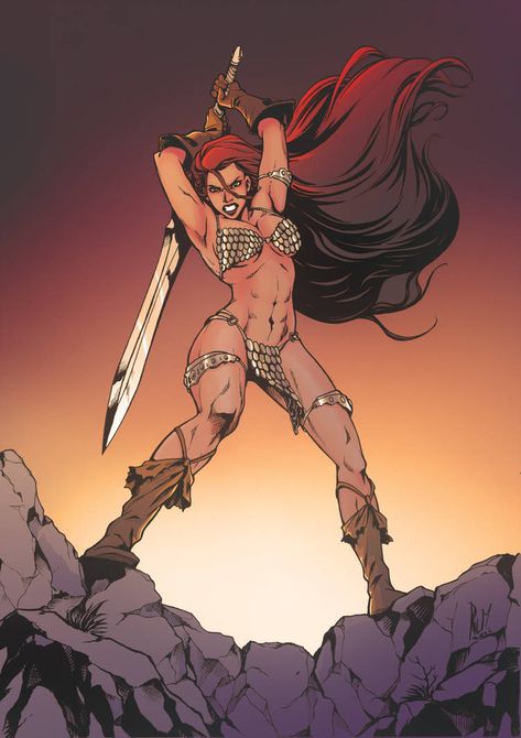 Red Sonja by Marc-F-Huizinga on DeviantArt Arte Heavy Metal, John Romita Jr, Conan The Barbarian, Red Sonja, Comics Girl, American Comics, Comic Book Artists, Comic Character, Comic Books Art