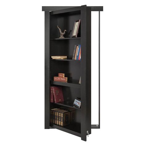 Murphy Door Single Flush Mount Paint Grade Hidden Bookcase Door Hidden Bookcase Door, The Murphy Door, Hidden Bookcase, Hidden Door Bookcase, Bookshelf Door, Murphy Door, Secret Passageways, Bookcase Door, Box Creative