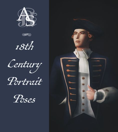 [TS4CC] 18th Century Portrait Poses Set 1 | AnachroSims on Patreon Sims 4 Portrait Poses, Sims 4 18th Century, Sims 4 1700s Cc, Victorian Poses Sims 4, Sims 4 Royal Portrait Poses, Sims 4 Historical Poses, Sims 4 Royal Poses, Sims 4 1820s Cc, 18th Century Hats