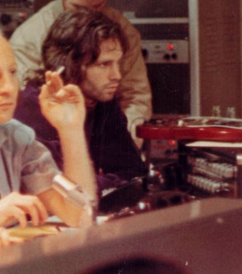 Jim Morrison (with Doors' producer Paul Rothchild to the left) in the recording studio #jimmorrison #thedoors Jim Morrison Beard, Jimmy Morrison, Doors Jim Morrison, Ray Manzarek, The Doors Jim Morrison, The Doors Of Perception, Elevator Music, Riders On The Storm, Love Street