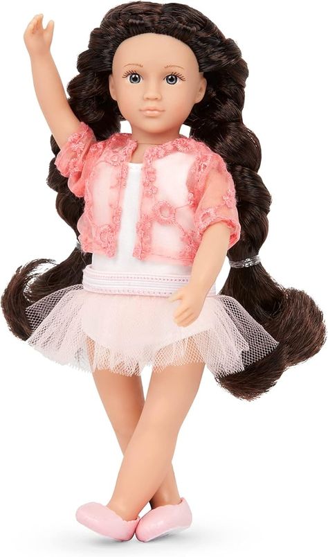 Lori LO31225Z Adrienne 6" Ballerina Doll, Dolls - Amazon Canada Dancer Outfit, Pink Leotard, Ballet Doll, Tutu Ballet, Ballet Poses, Ballerina Doll, Dancers Outfit, Ballet Clothes, Long Brown Hair