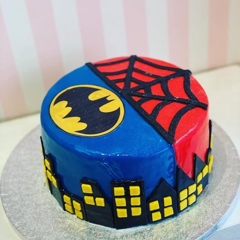 Batman Cakes For Boys, Batman And Spiderman Cake, Batman And Spiderman, Octonauts Cake, Batman Spiderman, Batman Cake, 21st Cake, Bee Cakes, Dog Treats Homemade Recipes