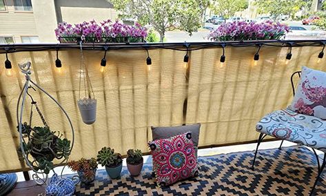 Apartment Patio Privacy, Porch Privacy, Apartment Decorating Hacks, Balcony Privacy Screen, Patio Railing, Patio Privacy Screen, Deck Privacy, Balcony Privacy, Diy Terrarium