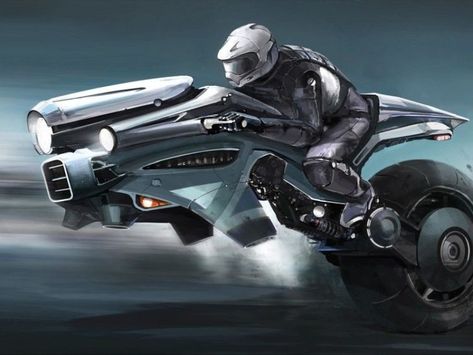 Wallpaper Science, Hover Bike, Image Moto, Motorcycle Wallpaper, Futuristic Motorcycle, Concept Motorcycles, Futuristic Art, Motorcycle Design, Futuristic Cars