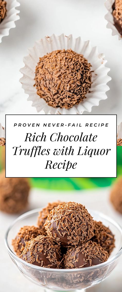 Image for Rich Chocolate Truffles with Liquor Recipe Chocolate Liquor Candy, Kahlua Truffles Recipe, Liquor Truffles Recipe, Liquor Truffles, Tequila Truffles, Kahlua Truffles, Liquor 43, Liquor Candy, Man Manifestation