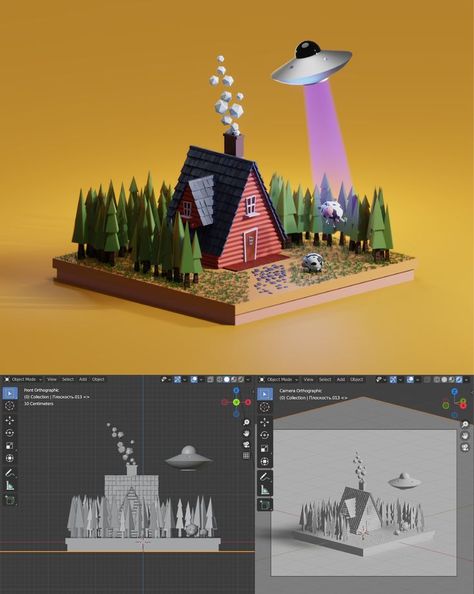 Low Poly Blender, Blender Low Poly, Low Poly Models, Blender 3d, Low Poly, Cow, Art