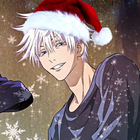 I made it :3 Cute Pfp Christmas, Gojo With Christmas Hat, Jujutsu Kaisen Christmas Wallpaper, Gojo Satoru Christmas Pfp, Jjk Christmas Icons, Jjk Christmas Pfp Matching, G Man Toilet, Christmas Pfp Aesthetic Anime, Gojo Satoru Christmas