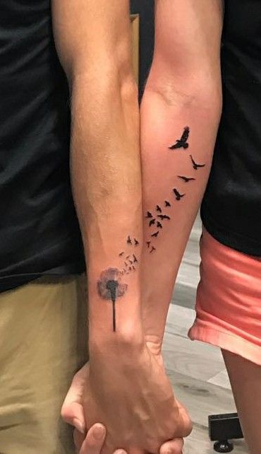 Phoenix Matching Tattoos, Birds Couple Tattoo, Couples Bird Tattoo, Couple Flower Tattoos, Pairing Tattoos, Bird Couple Tattoo, Tattoo Love Couple, Matching Bird Tattoos, Matching Tattoos Couples Unique