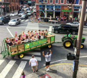 Nashville Party, Tractor Party, Nashville Bachelorette Party, Green Tractors, Nashville Bachelorette, Party Bus, Beer Garden, Future Travel, 30th Birthday