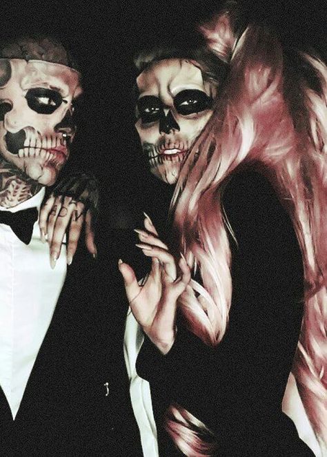 Lady gaga Lady Gaga Halloween, Lady Gaga Costume, Rick Genest, Halloween Chic, Billy B, Patricia Field, Skeleton Couple, Catty Noir, Born This Way