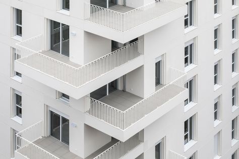 photo_credit © Sergio Grazia © Wearecontents City Block, Apartment Architecture, Mixed Use, Split Level, Architecture Exterior, Facade Architecture, Facade Design, Neoclassical, Apartment Design