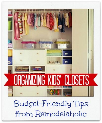 Organizing Kids Closets tips from Remodelaholic Closet Organization Solutions, Organized Closet, Kids Closet, Clothes Closet Organization, Kids Closet Organization, Kid Closet, Small Closet, Organization Kids, Organization Solutions