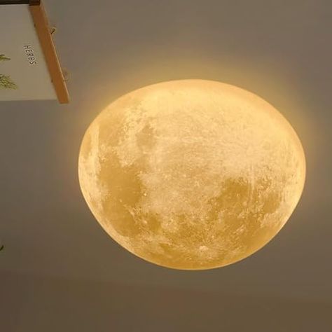 Moon Ceiling Light, Small Hallway Lighting, Planet Lamp, Lamp Round, Moon Planet, Hallway Light Fixtures, Round Ceiling Light, Light For Dining Room, Led Flush Mount Ceiling Light