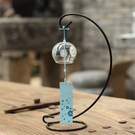 Wind Chime Japanese, Japanese Glass Wind Chimes, Japan Wind Chimes, Japanese Decor Bedroom, Furin Wind Chimes, Japanese Bell, Bell Chimes, Japanese Wind Chimes, Japanese Items