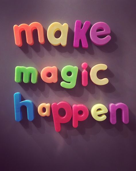 Make magic happen | Whatmyfridgesays Daphne Aesthetic, Letter Quotes, Take Over The World, Where The Magic Happens, Magnet Quotes, Jungle Art, Letter Boards, Magnetic Letters, Lost In Thought