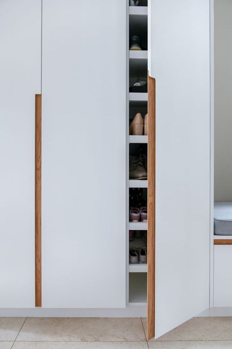 Shoe Cupboard, Modern Entry, Wardrobe Door Handles, Modern Cupboard Design, Wardrobe Door Designs, Bedroom Cupboard Designs, Wardrobe Interior Design, Furniture Details Design, Wardrobe Design Bedroom