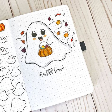 Halloween Journal Ideas, Halloween Bullet Journal Ideas, October Journal Ideas, Bullet Journal Finance Tracker, October Doodles, October Drawings, October Bullet Journal Cover, Halloween Bujo, Halloween Bullet Journal