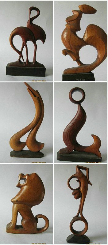 woodcarving--animals by LINWANG:☽ ¯\_(ツ)_/¯  ☽ ☼☾✧･ﾟ. ¯\_(ツ)_/¯ Wood Sculpture Animal, Abstract Wood Carving, Tre Kunst, Wooden Sculptures, Wood Carving Designs, Carving Patterns, Wood Carving Patterns, Carving Designs, Wood Carving Art