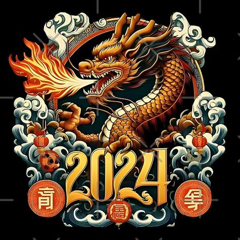 Year of the Dragon 2024 by FineArtsPro | Redbubble Year Of The Dragon 2024 Wallpaper, Dragon New Year 2024, 2024 Dragon Year, 2024 Year Of The Dragon, Dragon Year 2024, Year Of The Dragon 2024, Lunar New Year Dragon, 2024 Dragon, Dragon Quotes