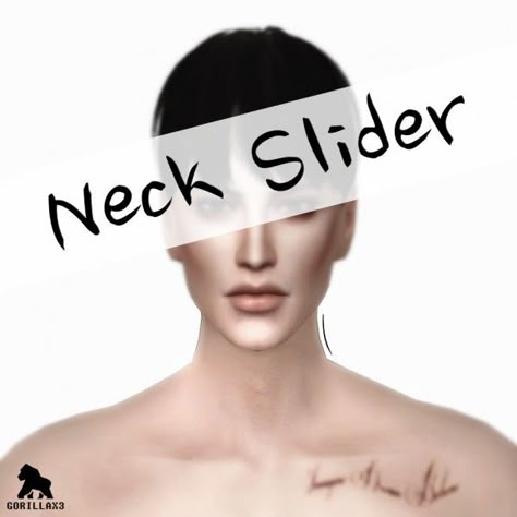 Sims 4 Cc Neck Slider, Sims 4 Neck Slider, The Sims 4 Sliders, Sims Sliders, Gorilla Gorilla, Cc Sims4, The Sims 4 Skin, Sims 4 Cc Kids Clothing, Body Details