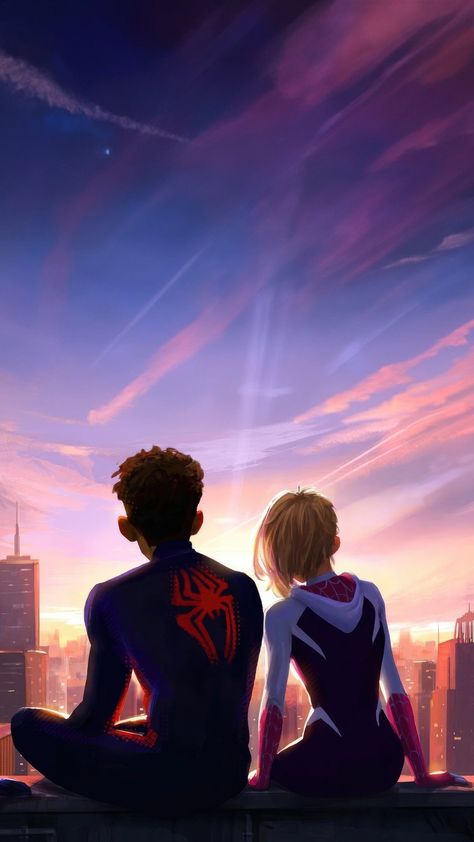 Spiderman And Spider Gwen, Marvel Phone Wallpaper, Miles Spiderman, Image Spiderman, Miles Morales Spiderman, Spiderman Spider, Spiderman Artwork, Spider Art, Spiderman Pictures