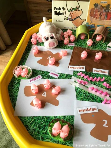 National Pig Week 3 Little Pigs Activities, Rainbow Fish Activities, Fairy Tale Crafts, Caterpillar Craft, Fish Activities, Creative Area, Eyfs Activities, Tuff Tray, Themed Activities