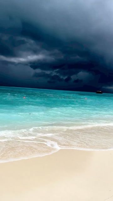 Travel | Vacations | Nature on Instagram: "The Maldives’ vibrant waves meet gloomy skies, captured by @katerinastepanova 🌊⛈️ Is the Maldives on your travel wishlist? 📽 @katerinastepanova 📍Maldives" Blue Aesthetic Dark, Riders On The Storm, Waves Photography, Scenery Background, Ocean Landscape, Stormy Sea, Sea Photo, Travel Wishlist, Ocean Scenes