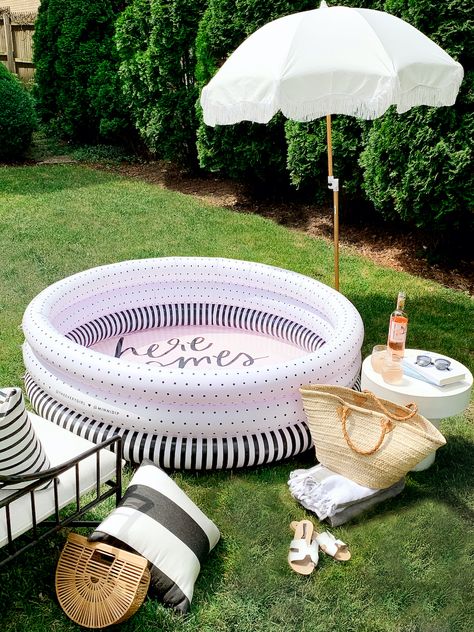 Tank Pool, Stock Tank Pool, Stock Tank, Kiddie Pool, The Everygirl, Inflatable Pool, Backyard Fun, Backyard Oasis, Backyard Decor