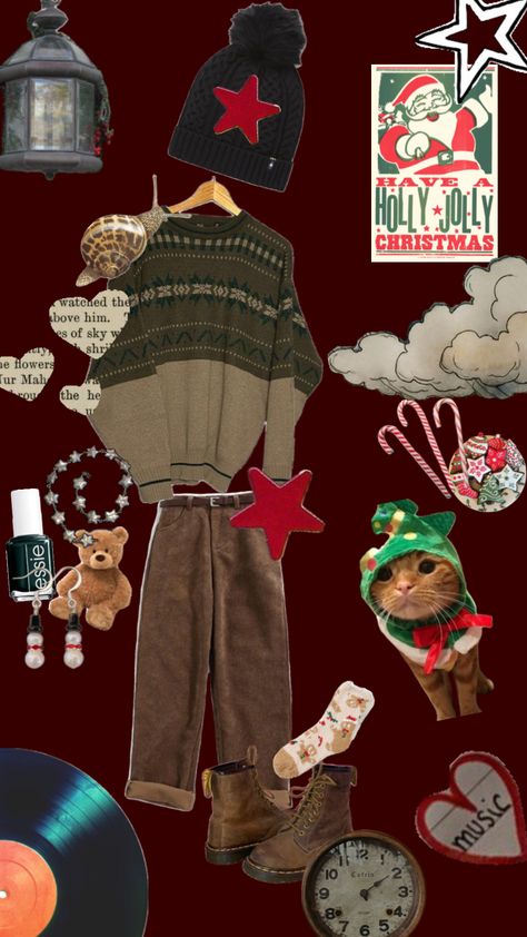 Christmas outfit?? #likeifyouwouldwear #fyp #christmas #outfitinspo #goblincore #music #ilovemusic Christmas Outfit Grunge, Goblincore Music, Goblincore Christmas, Kiss Aesthetic, Christmas Watches, E Flowers, Outfit Grunge, Goblin Core, Christmas Outfits