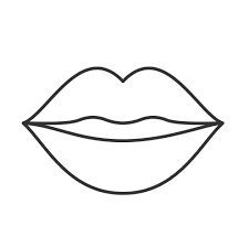 Lip Stencil, Mouth Clipart, Lips Printable, Lip Outline, White Lips, صفحات التلوين, Lips Drawing, Lip Shapes, Silhouette Stencil